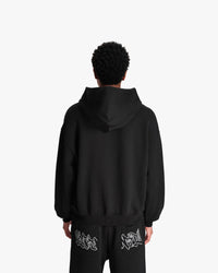 GRAFFITI ZIP-HOODIE BLACK