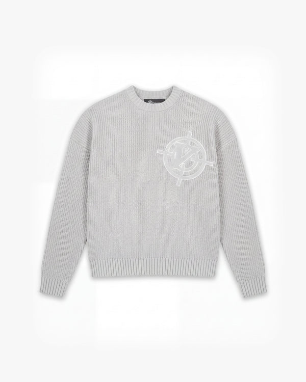 V-LOGO KNITWEAR LIGHT GREY