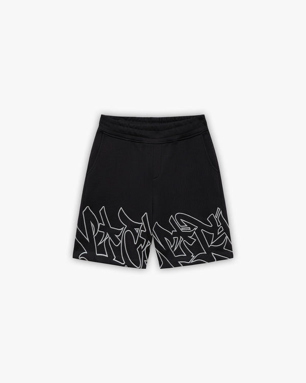 GRAFFITI SHORTS BLACK
