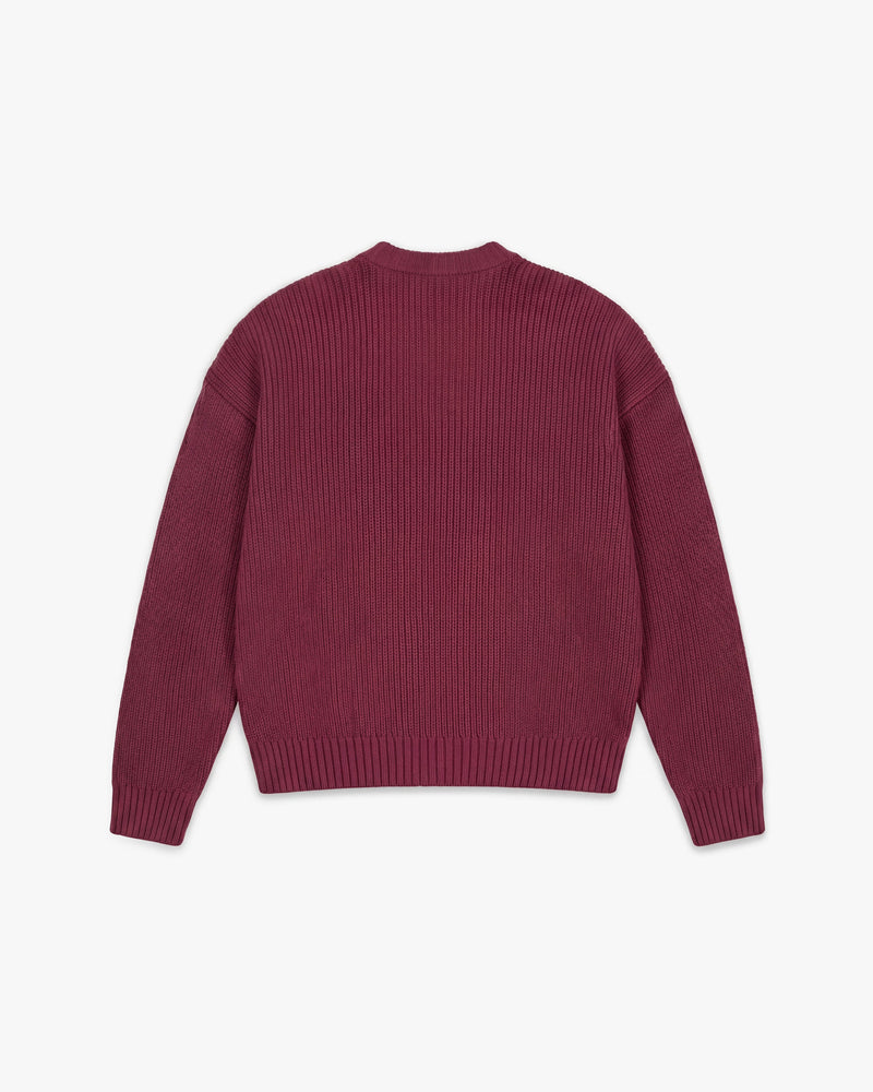 V-LOGO KNITWEAR DARK CHERRY