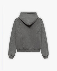 ACID WASHED HOODIE LIGHT GREY