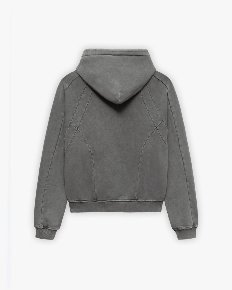 ACID WASHED HOODIE LIGHT GREY