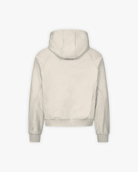 INSIDE OUT ZIP HOODIE BEIGE