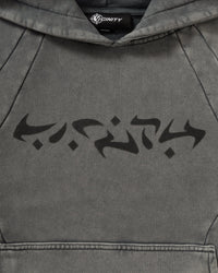ACID WASHED HOODIE LIGHT GREY