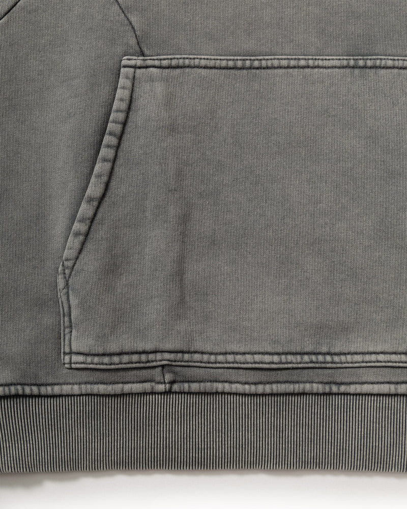 ACID WASHED HOODIE LIGHT GREY