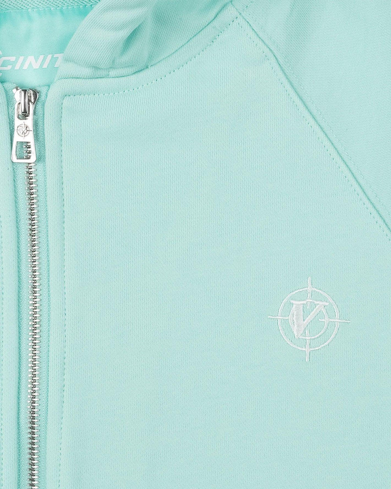INSIDE OUT ZIP HOODIE TURQUOISE