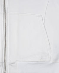 INSIDE OUT ZIP HOODIE WHITE