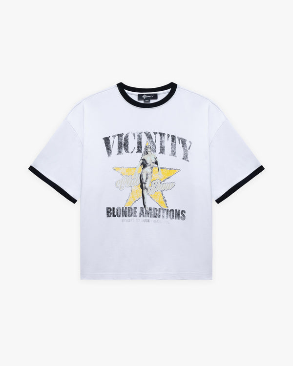 BLONDE AMBITIONS TEE WHITE