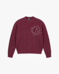 V-LOGO KNITWEAR DARK CHERRY