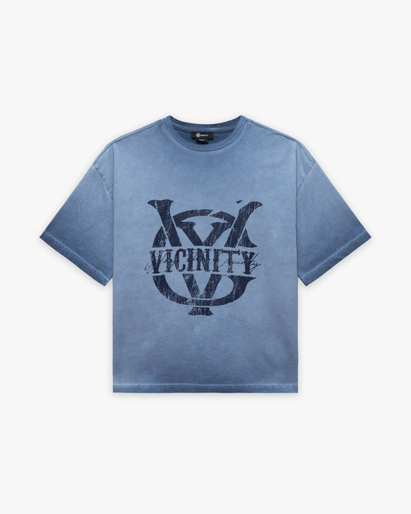 INITIALS TEE BLUE