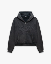 SIGNATURE ZIP HOODIE VINTAGE BLACK