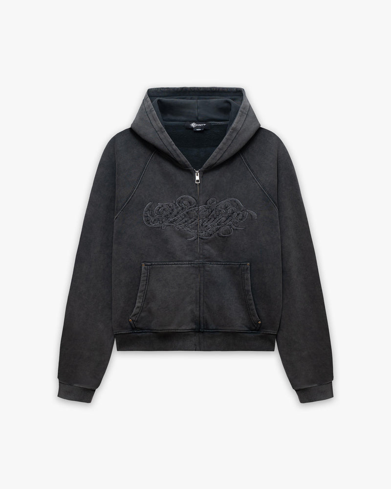 SIGNATURE ZIP HOODIE VINTAGE BLACK