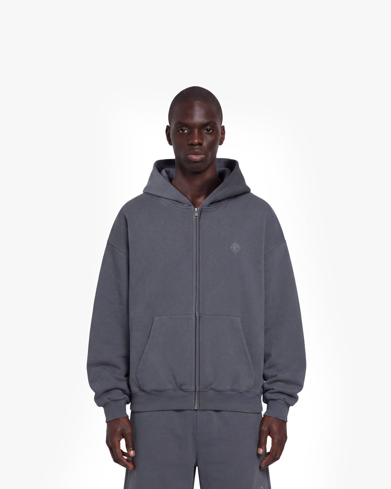SOFTS ZIP-HOODIE DARK GREY