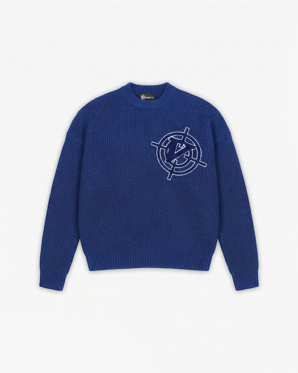 V-LOGO KNITWEAR ROYAL BLUE