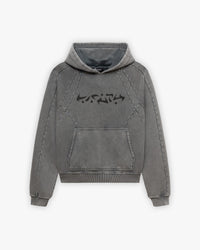 ACID WASHED HOODIE LIGHT GREY