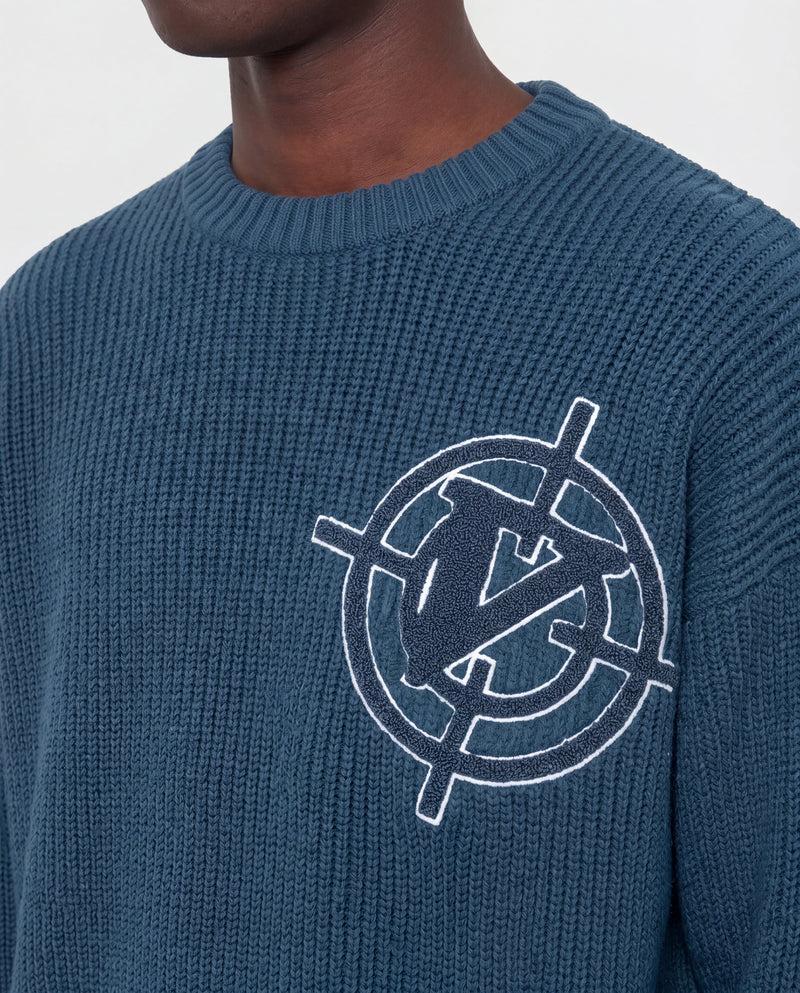 V-LOGO KNITWEAR MIDNIGHT BLUE