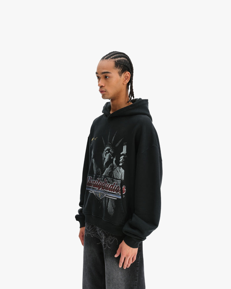 LADY LIBERTY HOODIE VINTAGE WASH