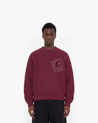 V-LOGO KNITWEAR DARK CHERRY
