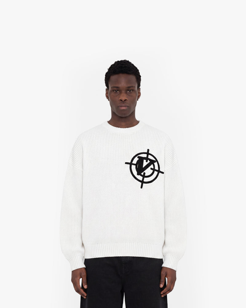 V-LOGO KNITWEAR WHITE