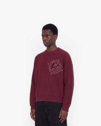 V-LOGO KNITWEAR DARK CHERRY