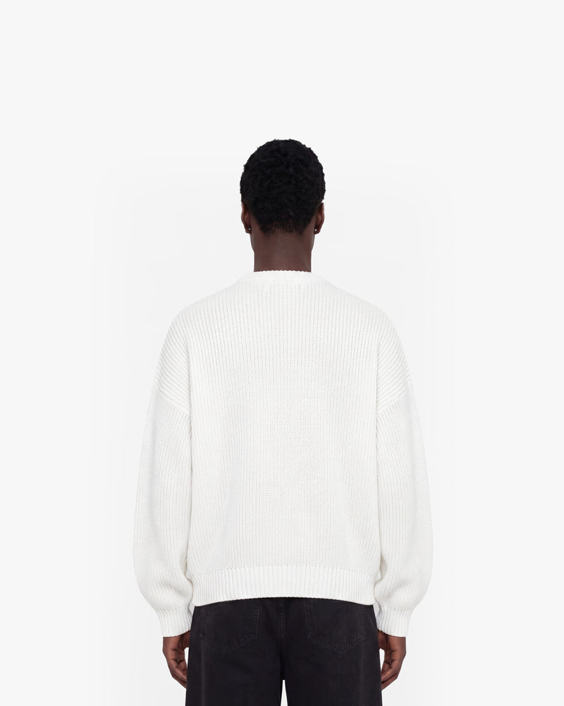 V-LOGO KNITWEAR WHITE