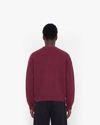 V-LOGO KNITWEAR DARK CHERRY