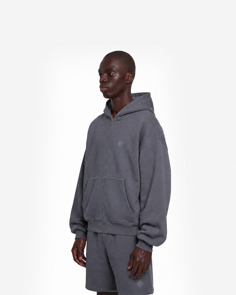 SOFTS ZIP-HOODIE DARK GREY