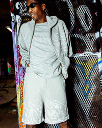 GRAFFITI SHORTS GREY MELANGE