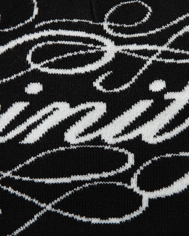 ORNAMENT BEANIE - BLACK