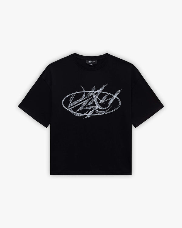 DRAWN SCRIPT TEE BLACK