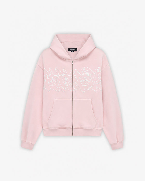 GRAFFITI ZIP-HOODIE PINK