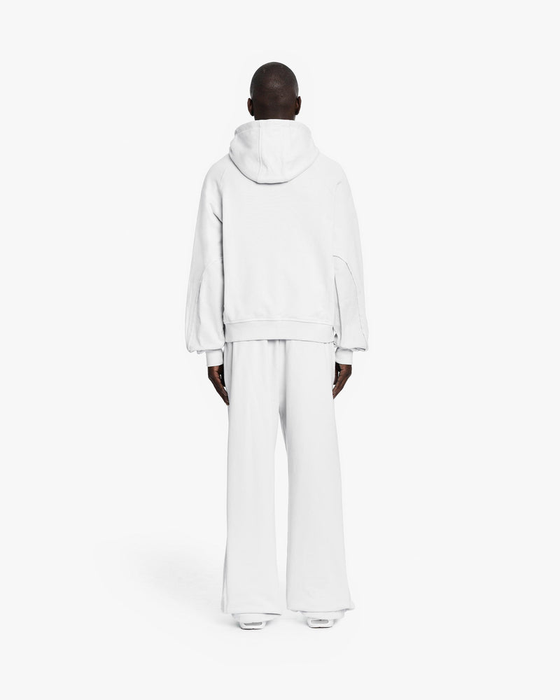 INSIDE OUT ZIP HOODIE WHITE