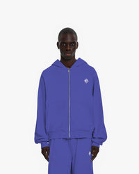 INSIDE OUT ZIP HOODIE OCEAN BLUE
