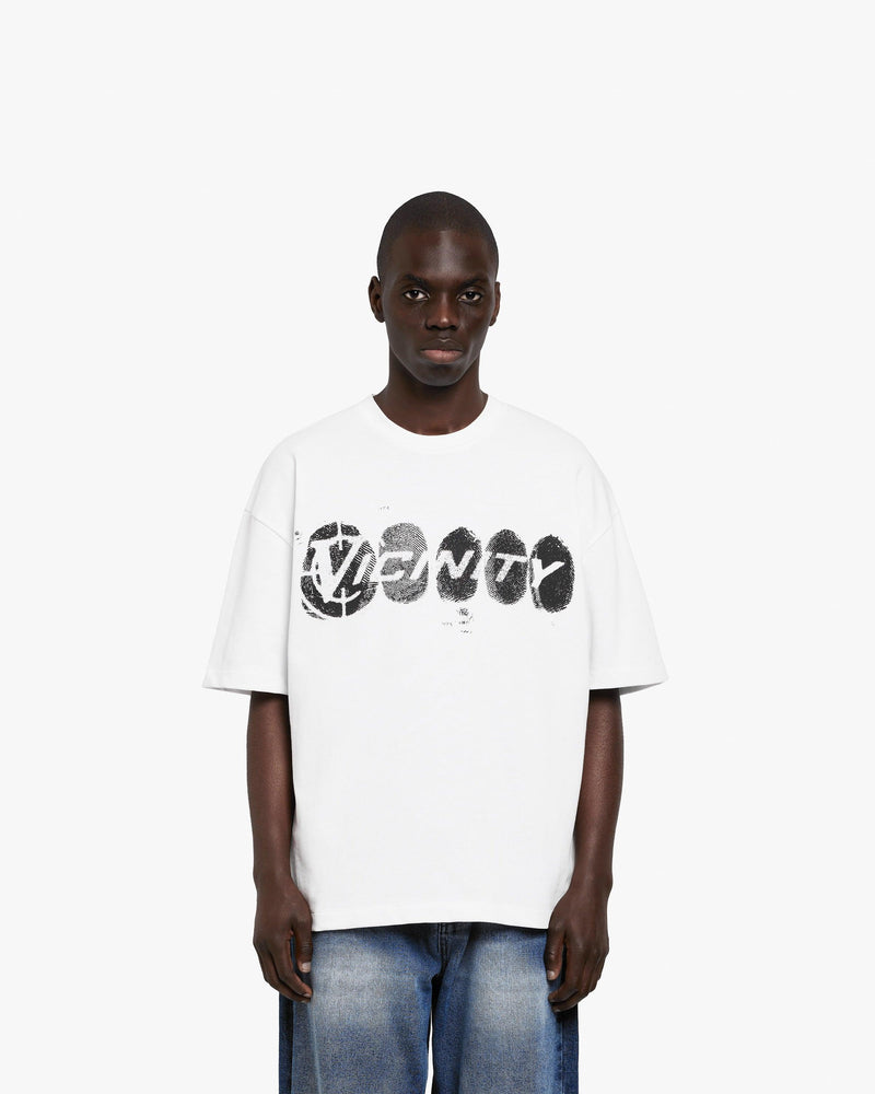 FINGERPRINT TEE WHITE