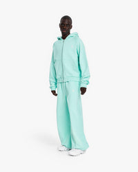 INSIDE OUT ZIP HOODIE TURQUOISE
