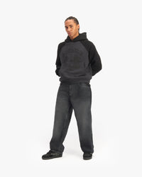 BICOLOR SHOOTING HOUSE HOODIE DARK GREY/BLACK