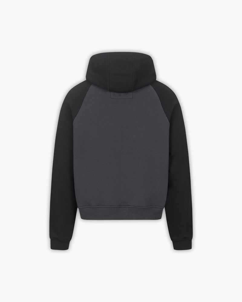 BICOLOR SHOOTING HOUSE HOODIE DARK GREY/BLACK
