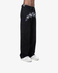 OUTLINED MIRAGE DENIM BLACK / WHITE