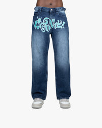 HAVOC DENIM DARK BLUE / TURQUOISE