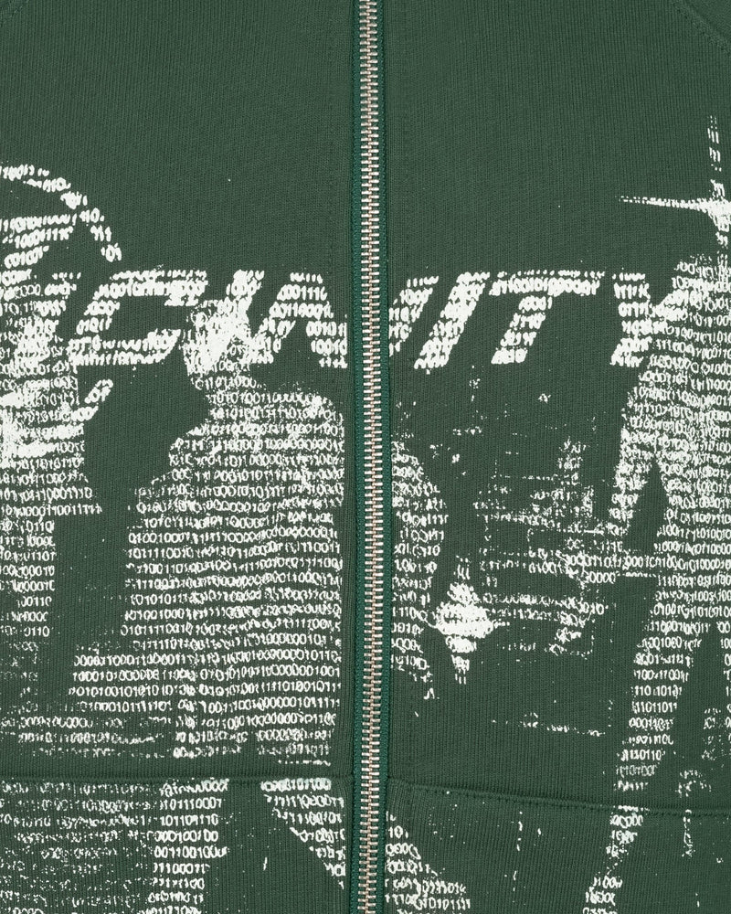 BINARY 2.0 ZIP HOODIE DARK GREEN
